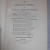 The poetical works of Will. Shenstone, with the life of the author, and a description of the Leasowes