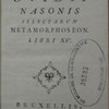 Publii Ovidii Nasonis selectarum Metamorphoseon Libri XV