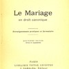 Le mariage en droit canonique. Renseignements pratiques et formulaire