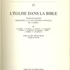 L’église dans la Bible : communications présentées à la XVIIe réunion annuelle de l’Acébac