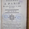 Sermons prêchés à Paris, en 1760 et durant le cours de 1761..