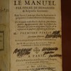 Instruction sur le manuel par forme de demandes & réponses familières pour servir à ceux qui dans les séminaires se préparent à l'administration des sacremens