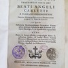 Manuscriptum venerabilis servi Dei beati Angeli Carletti a Clavasio pedemontani...