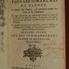 Instructions courtes et familières pour tous les dimanches de l'année. En faveur des pauvres, & particulièrement des gens de la campagne, seconde année, sur les commandemens de Dieu et de l'Église