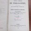 Cours complet de philosophie, mis en rapport avec le programme universitaire, et ramené aux principes du catholicisme