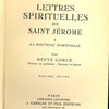 Lettres spirituelles de Saint Jérome