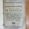 Politique tirée des propres paroles de l'Écriture sainte à Monseigneur le Dauphin
