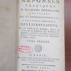 Réponses critiques à plusieurs difficultés proposées par les nouveaux incrédules, sur divers endroits des livres saints
