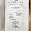 Libri Apocryphi, sive Appendix Testamenti veteris ad canonem priscæ Ecclesiæ adjecta : Latináque recens e Graeco sermone facta, & notis brevibus illustrata