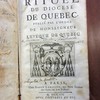 Rituel du diocèse de Québec