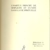 L’habitus principe de simplicité et d’unité dans la vie spirituelle