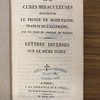 Sur les cures miraculeuses opérées par le prince de Hohenlohe ; Lettres diverses sur le même sujet