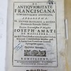 De antiquioritate franciscana conventualibus adjudicata apologema...