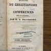 Défense du christianisme, ou, Conférences sur la religion