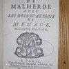 Les poesies de Malherbe avec les Observations de Ménage