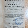 Le cœnobitophyle, ou, Lettres d'un religieux français à un laïc, son ami, sur les préjugés publics contre l'état monastique