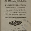 Oeuvres de M. de La Harpe..., nouvellement recueillies