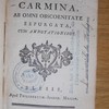 Q. Horatii Flacci Carmina, ab omnia obscoenitate expurgata cum annotationibus