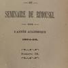 Annuaire de Séminaire de Rimouski : Année académique 1894-1895