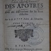 Analyse des Actes des Apôtres avec des Dissertations sur les lieux difficiles, Tome premier[-second].