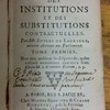 Traité des institutions et des substitutions contractuelles
