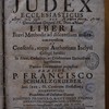 Judex ecclesiasticus seu Decretalium Gregorii IX. Pont. Max. liber I, brevi methodo ad discentium utilitatem expositus, et Consensu, atque Authoritate Inclyti Collegii juridici In Alma, Catholica, ac Celeberrima Universitate Ingolstadiana