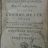 L'an deux mille quatre cent quarante, rêve s'il en fût jamais ; suivi de L'homme de fer, songe