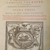 Martini Bonacinae Mediolanensis, S. Theologiae, et I.U.D. Comitis Palatini, et utriusque signaturae referendarii apostolici, Opera Omnia. Recens in tres tomos distributa, Quorum priores duo nonnullis tractatibus, quibus in prima impressione caruerant, & innumeris subindo accessionibus, quas adhibitae notae consepientes indicant, locupletiores recuduntur, ex accurata peripsummet autorem recognitione. Tertius.... prodit. ut nihil vltra sit, quod ab autore ad plenam & undecunque absolutam moralis theologiae universae, sive casuum conscientiae tractationem expectare lector debeat