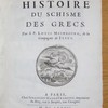 Histoire du schisme des Grecs