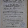 Commentarius literalis et historicus in omnes Psalmos Davidis, et selecta Veteris Testamenti Cantica, ad editionem optimam Parisiensem anni M.DC.L. recusus