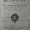 Ordonnance de Louis XIV pour les armées navales et arcenaux de marine