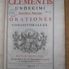 Clementis undecimi Pontificis Maximi Orationes consistoriales