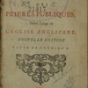 La Liturgie, ou, Formulaire des prières publiques selon l'usage de l'Église anglicane