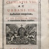 Pontificale romanum Clementis VIII et Urbani VIII