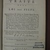 Traité de la loi des fiefs