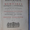 Dictionnaire historique, ou, Mémoires critiques et littéraires concernant la vie et les ouvrages de divers personnages distingués, particulièrement dans la république des lettres