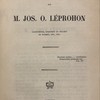 Notice sur M. Jos. O. Leprohon, archiprêtre, directeur du Collège de Nicolet