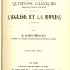Les grandes questions religieuses résolues en peu de mots : L’église et le monde