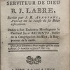 La vie du serviteur de Dieu