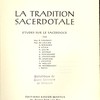 La tradition sacerdotale : études sur le sacerdoce