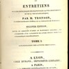 Manuel du séminariste, ou Entretiens sur les principales obligations de la vie chrétienne et de la vie ecclésiastique, par M. Tronson