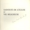 Sainteté de l’Église et vie religieuse