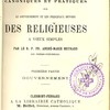 Réponses canoniques et pratiques sur le gouvernement et les principaux devoirs des religieuses à voeux simples