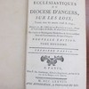 Conférences ecclésiastiques du Diocèse d'Angers sur les loix ; tenues dans les années 1748 et 1749