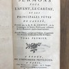 Sermons pour l'Avent, le Carême et les principales fêtes de l'année.