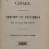 Geological Survey of Canada. Report of Progress