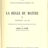 La règle du maître