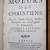Les Moeurs des chrestiens