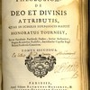 Praelectiones theologicae, de deo et divinis attributis