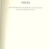 Voces, eine Bibliographie zu Wörtern und Begriffen aus der Patristik (1918-1978)